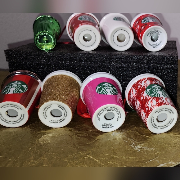 Starbucks Christmas Mini Ceramic Holiday Hanging  Cups Ornaments - Picture 3 of 11